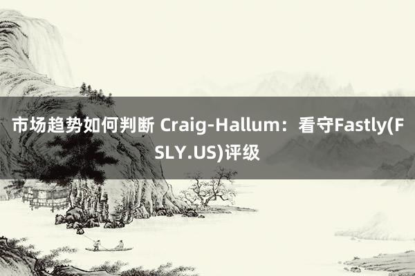 市场趋势如何判断 Craig-Hallum：看守Fastly(FSLY.US)评级