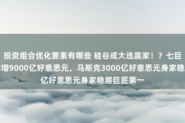 投资组合优化要素有哪些 硅谷成大选赢家！？七巨头市值一周增9000亿好意思元，马斯克3000亿好意思元身家稳居巨匠第一