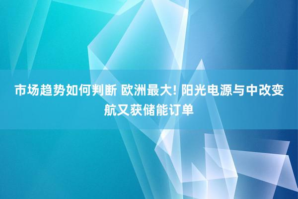 市场趋势如何判断 欧洲最大! 阳光电源与中改变航又获储能订单