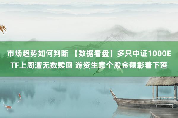 市场趋势如何判断 【数据看盘】多只中证1000ETF上周遭无数赎回 游资生意个股金额彰着下落