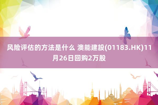 风险评估的方法是什么 澳能建設(01183.HK)11月26日回购2万股