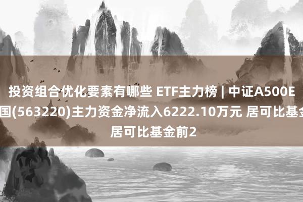 投资组合优化要素有哪些 ETF主力榜 | 中证A500ETF富国(563220)主力资金净流入6222.10万元 居可比基金前2