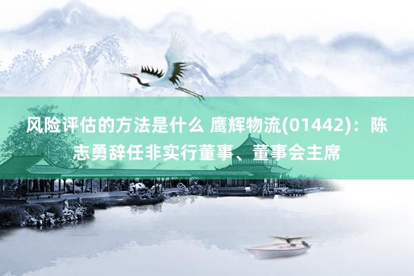 风险评估的方法是什么 鹰辉物流(01442)：陈志勇辞任非实行董事、董事会主席