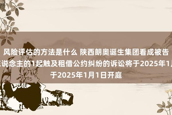 风险评估的方法是什么 陕西朗奥诞生集团看成被告/被上诉东说念主的1起触及租借公约纠纷的诉讼将于2025年1月1日开庭