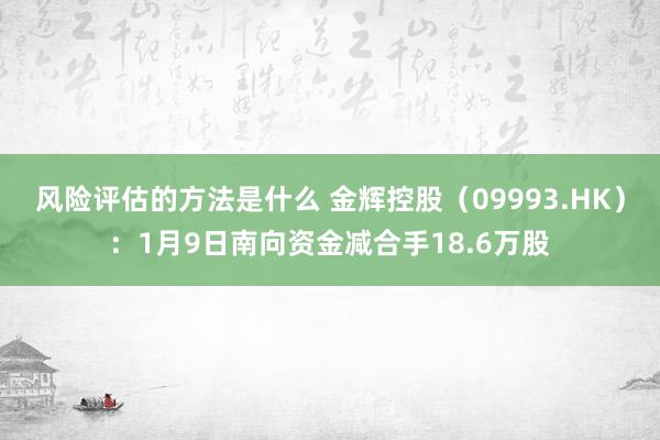 风险评估的方法是什么 金辉控股（09993.HK）：1月9日南向资金减合手18.6万股