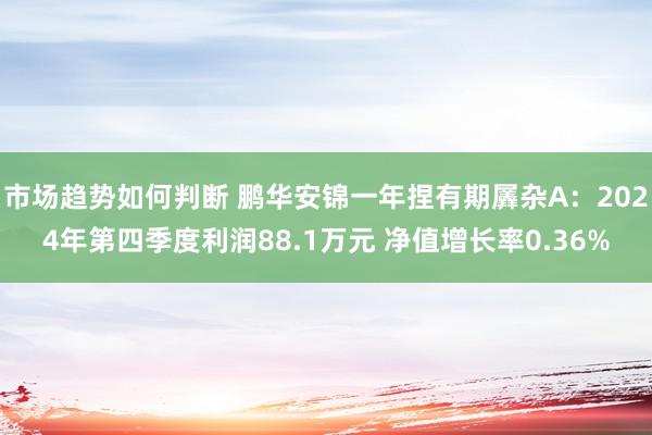 市场趋势如何判断 鹏华安锦一年捏有期羼杂A：2024年第四季度利润88.1万元 净值增长率0.36%