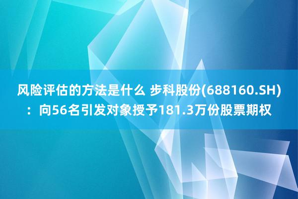 风险评估的方法是什么 步科股份(688160.SH)：向56名引发对象授予181.3万份股票期权