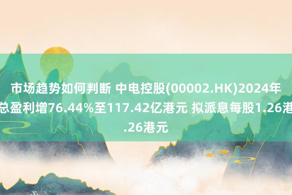 市场趋势如何判断 中电控股(00002.HK)2024年度总盈利增76.44%至117.42亿港元 拟派息每股1.26港元