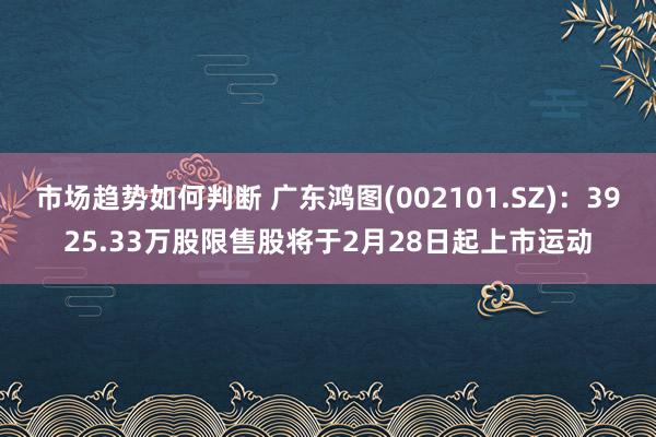 市场趋势如何判断 广东鸿图(002101.SZ)：3925.33万股限售股将于2月28日起上市运动