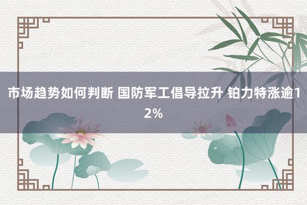 市场趋势如何判断 国防军工倡导拉升 铂力特涨逾12%