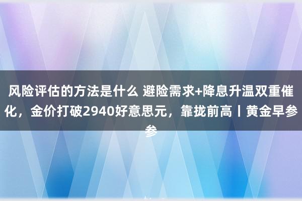 风险评估的方法是什么 避险需求+降息升温双重催化，金价打破2940好意思元，靠拢前高丨黄金早参