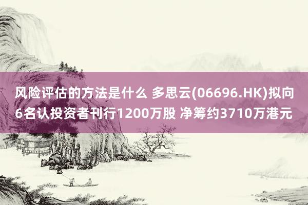 风险评估的方法是什么 多思云(06696.HK)拟向6名认投资者刊行1200万股 净筹约3710万港元